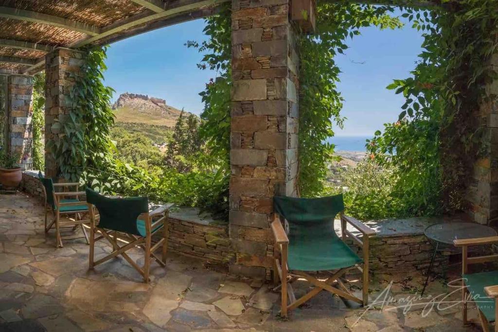 Villa Kasteli - Secret Beauty In The Mountains Каристос Экстерьер фото